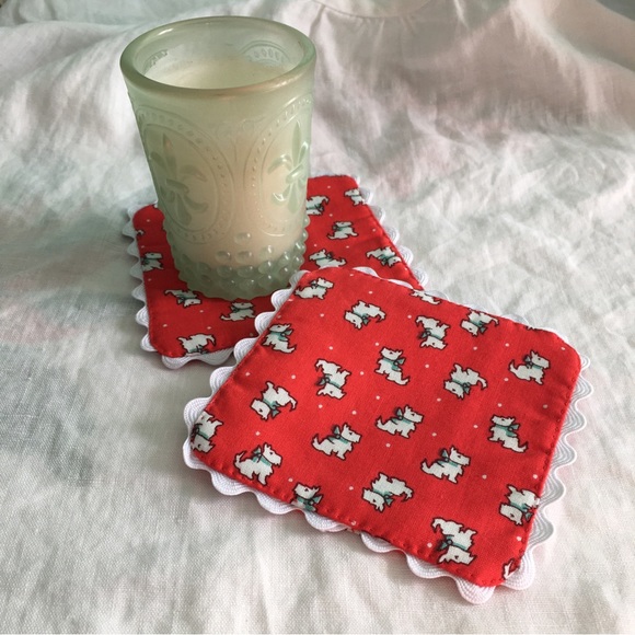 ✨Handmade Vintage-style Scottie Dog Coasters, set of 2✨ - Picture 4 of 13